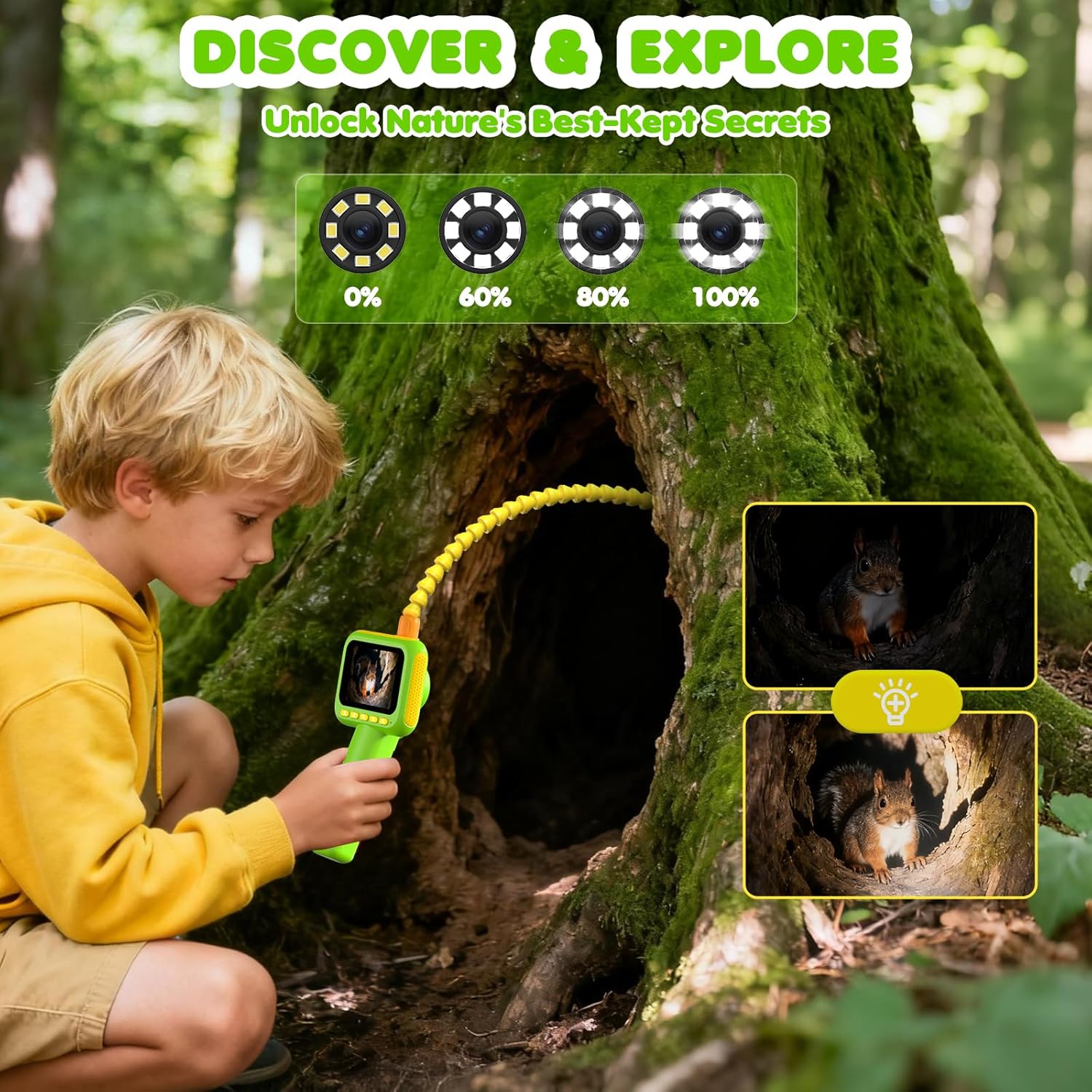 Science Kit - Endoscope pour enfants, caméra serpentine avec
